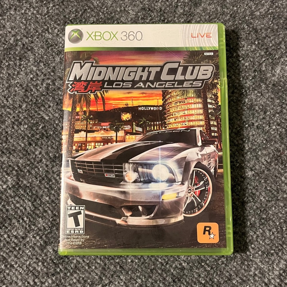 Midnight Club Los Angeles Xbox 360 Rockstar Games Racing Video Game CIB NTSC